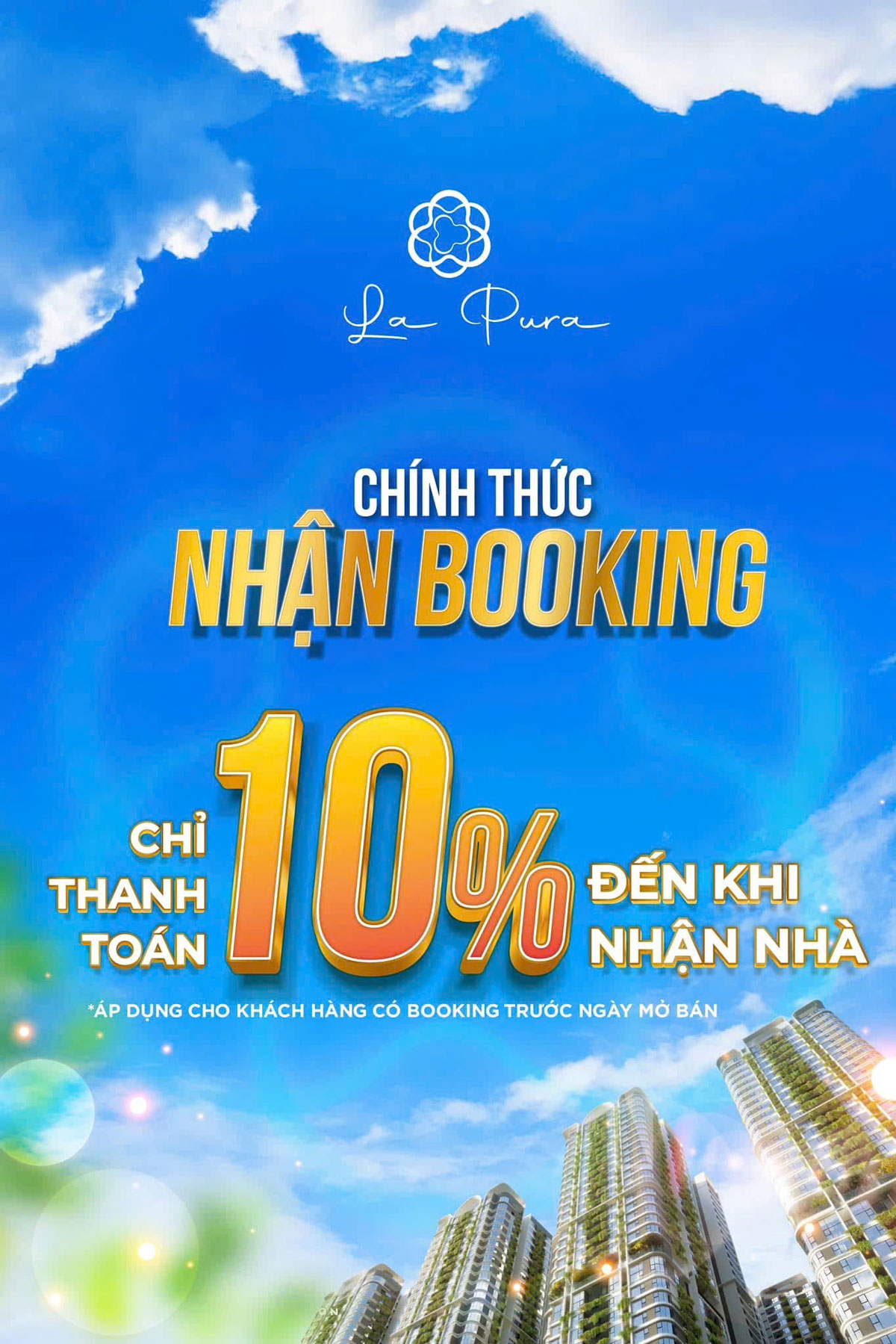 Chính thức nhận Booking chỉ thanh toán 10% đến khi nhận nhà